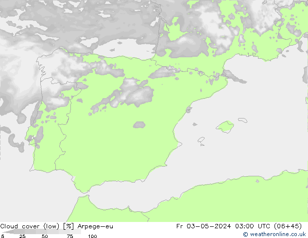 Bulutlar (düşük) Arpege-eu Cu 03.05.2024 03 UTC