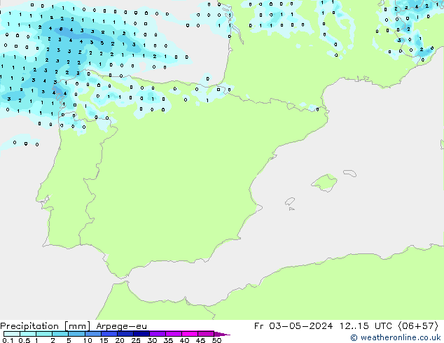 Precipitation Arpege-eu Fr 03.05.2024 15 UTC