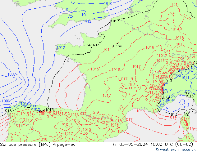 pressão do solo Arpege-eu Sex 03.05.2024 18 UTC