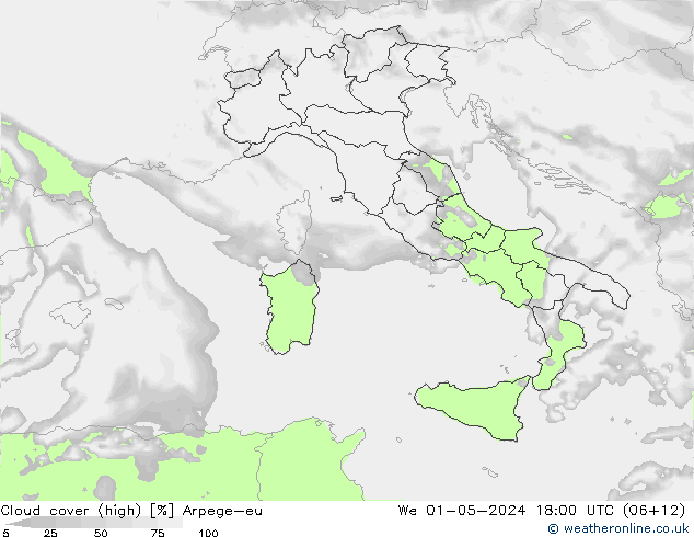 Wolken (hohe) Arpege-eu Mi 01.05.2024 18 UTC