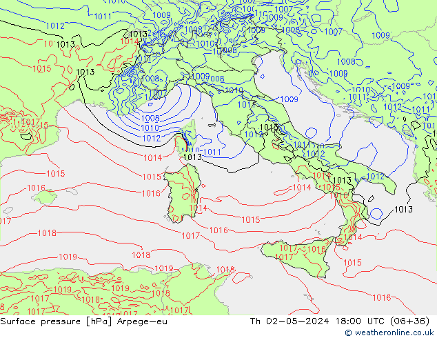 pression de l'air Arpege-eu jeu 02.05.2024 18 UTC