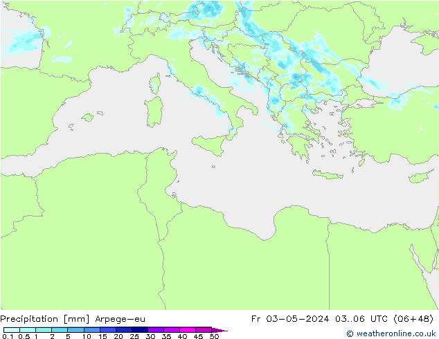 Yağış Arpege-eu Cu 03.05.2024 06 UTC