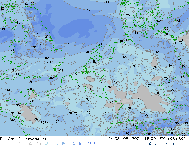 RH 2m Arpege-eu Fr 03.05.2024 18 UTC