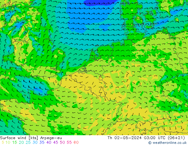 Bodenwind Arpege-eu Do 02.05.2024 03 UTC