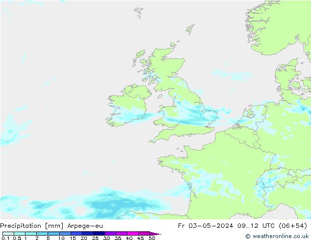 Yağış Arpege-eu Cu 03.05.2024 12 UTC