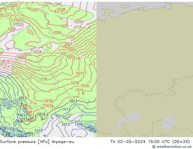 ciśnienie Arpege-eu czw. 02.05.2024 15 UTC