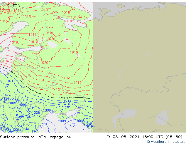 Yer basıncı Arpege-eu Cu 03.05.2024 18 UTC