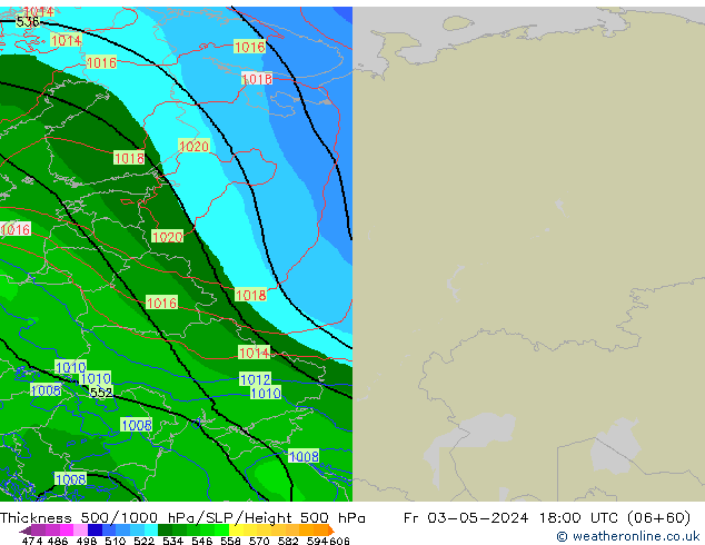 Thck 500-1000hPa Arpege-eu ven 03.05.2024 18 UTC