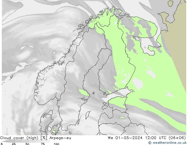 облака (средний) Arpege-eu ср 01.05.2024 12 UTC