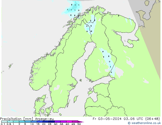 Precipitation Arpege-eu Fr 03.05.2024 06 UTC