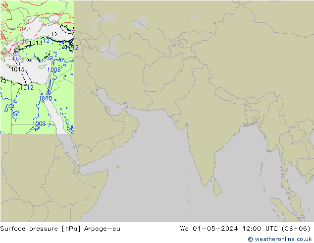 Surface pressure Arpege-eu We 01.05.2024 12 UTC