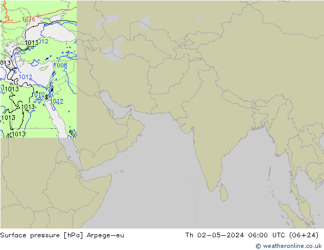 Luchtdruk (Grond) Arpege-eu do 02.05.2024 06 UTC