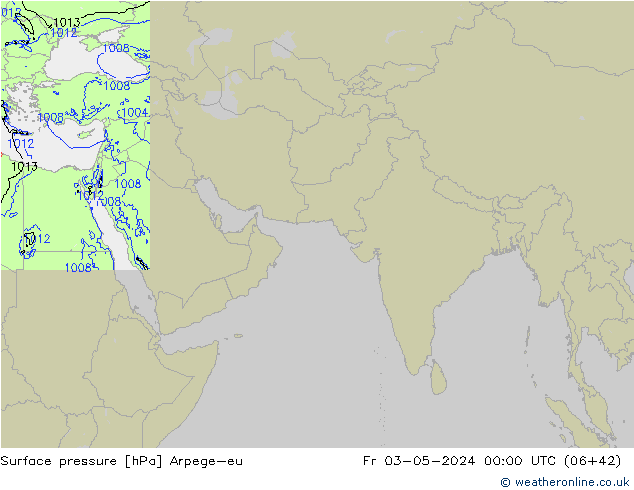 Luchtdruk (Grond) Arpege-eu vr 03.05.2024 00 UTC