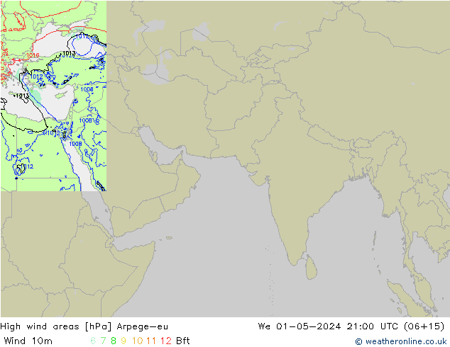 High wind areas Arpege-eu We 01.05.2024 21 UTC