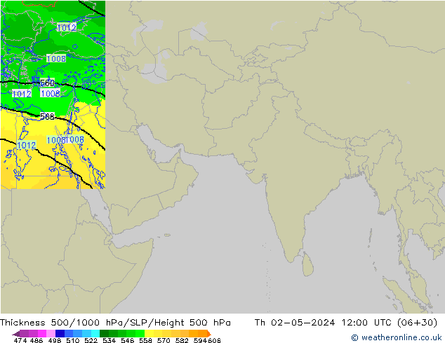 Thck 500-1000hPa Arpege-eu Th 02.05.2024 12 UTC