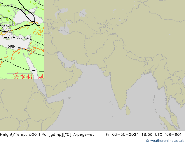 Height/Temp. 500 hPa Arpege-eu Fr 03.05.2024 18 UTC