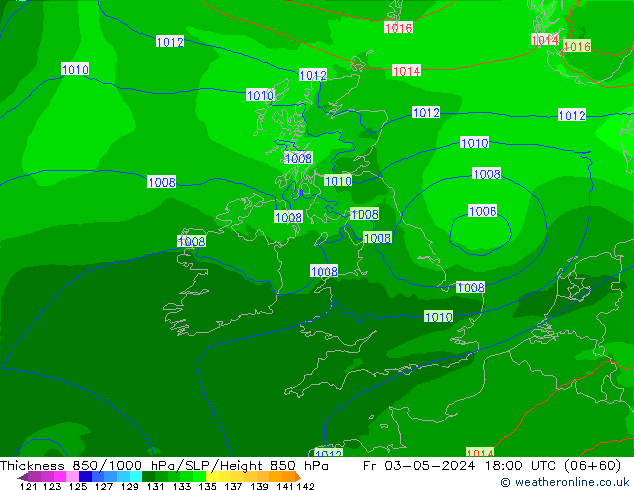 Thck 850-1000 hPa Arpege-eu Sex 03.05.2024 18 UTC