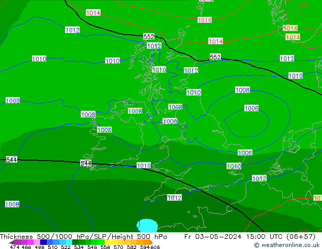 Thck 500-1000гПа Arpege-eu пт 03.05.2024 15 UTC