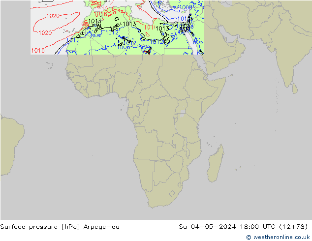 pression de l'air Arpege-eu sam 04.05.2024 18 UTC