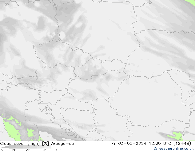 zachmurzenie (wysokie) Arpege-eu pt. 03.05.2024 12 UTC