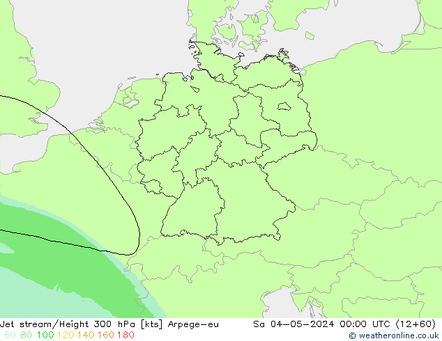 Jet stream/Height 300 hPa Arpege-eu Sa 04.05.2024 00 UTC