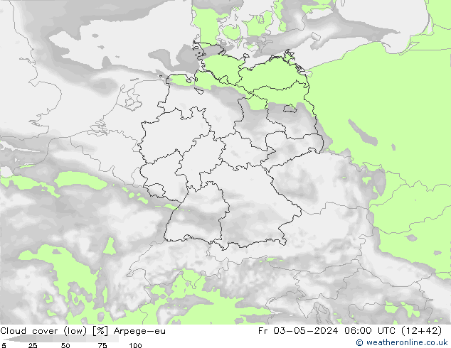 Nubi basse Arpege-eu ven 03.05.2024 06 UTC