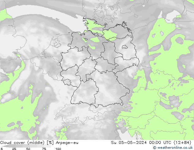 облака (средний) Arpege-eu Вс 05.05.2024 00 UTC