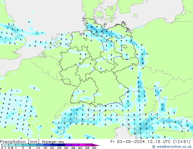 Precipitation Arpege-eu Fr 03.05.2024 15 UTC