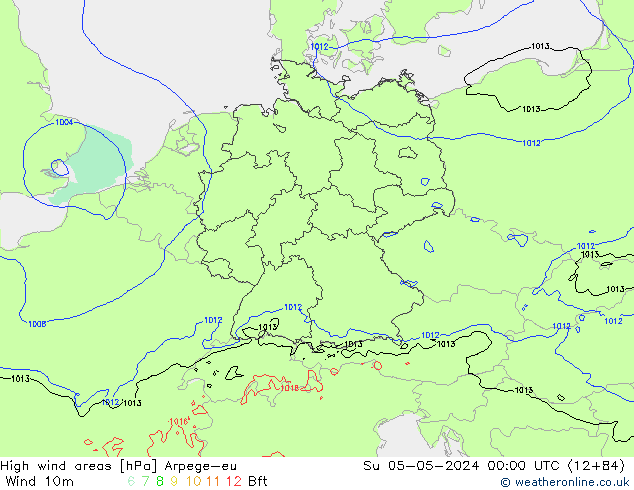 Izotacha Arpege-eu nie. 05.05.2024 00 UTC