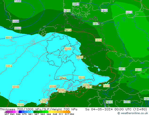 Dikte700-1000 hPa Arpege-eu za 04.05.2024 00 UTC