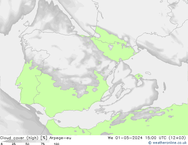 nuvens (high) Arpege-eu Qua 01.05.2024 15 UTC