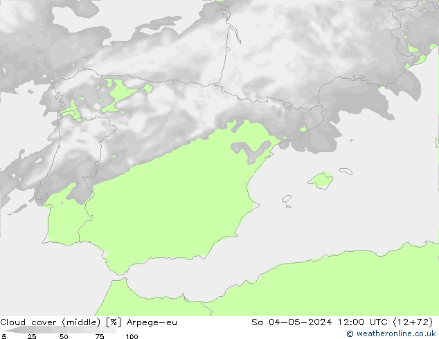 Bewolking (Middelb.) Arpege-eu za 04.05.2024 12 UTC