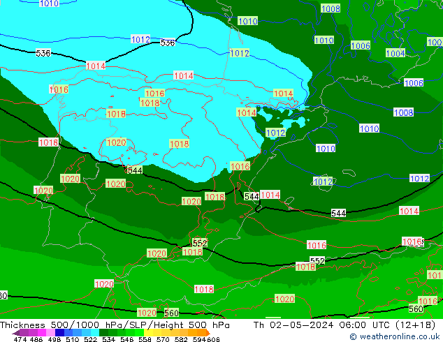 Thck 500-1000hPa Arpege-eu Th 02.05.2024 06 UTC