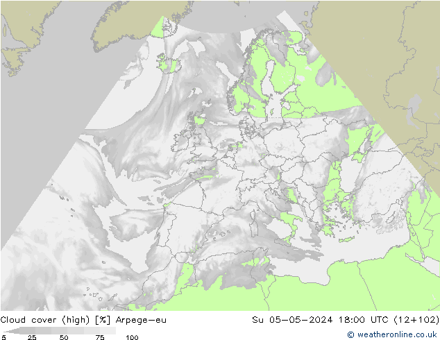 vysoký oblak Arpege-eu Ne 05.05.2024 18 UTC