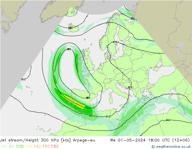 Polarjet Arpege-eu Mi 01.05.2024 18 UTC