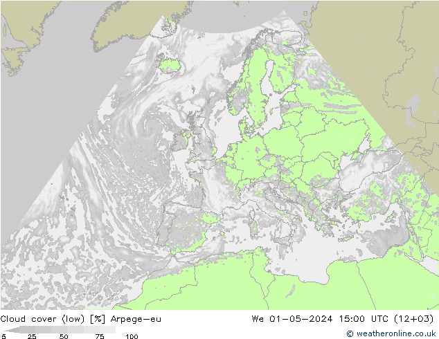 Wolken (tief) Arpege-eu Mi 01.05.2024 15 UTC