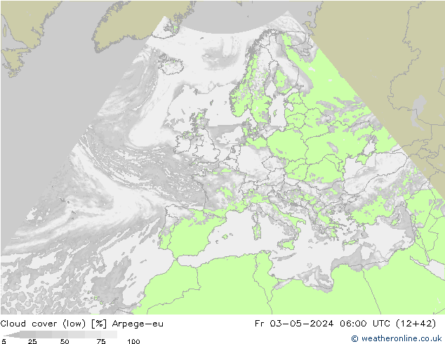 Nubes bajas Arpege-eu vie 03.05.2024 06 UTC