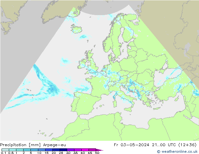Precipitation Arpege-eu Fr 03.05.2024 00 UTC