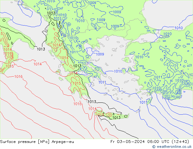 pression de l'air Arpege-eu ven 03.05.2024 06 UTC