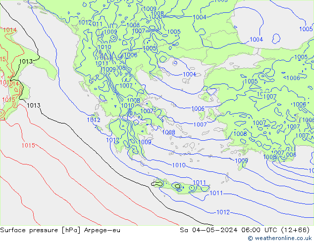 pression de l'air Arpege-eu sam 04.05.2024 06 UTC