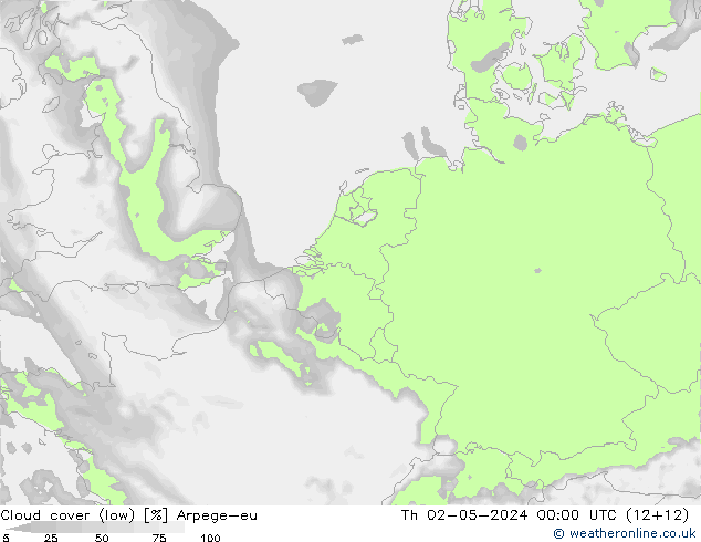 Bulutlar (düşük) Arpege-eu Per 02.05.2024 00 UTC