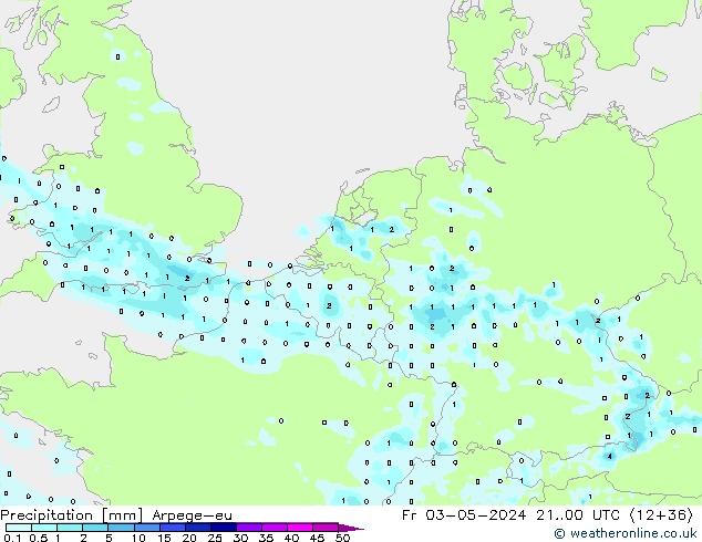 Precipitation Arpege-eu Fr 03.05.2024 00 UTC