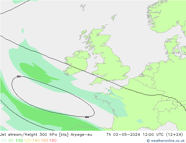 Prąd strumieniowy Arpege-eu czw. 02.05.2024 12 UTC