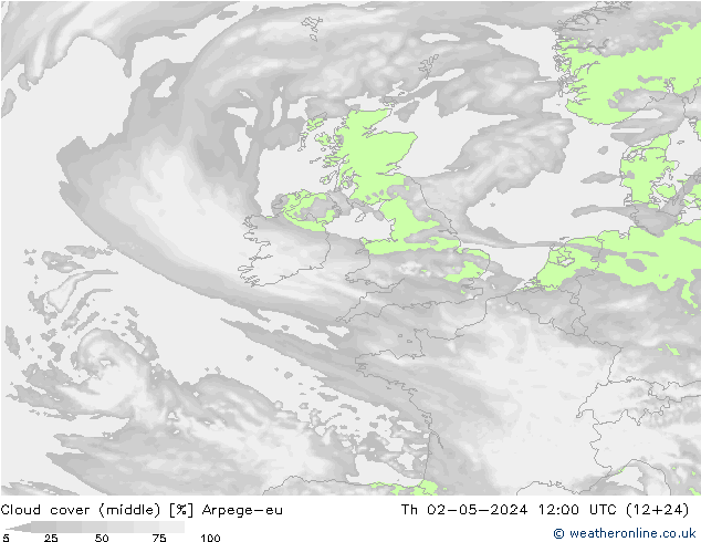 Bewolking (Middelb.) Arpege-eu do 02.05.2024 12 UTC