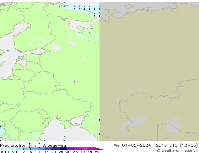 Neerslag Arpege-eu wo 01.05.2024 15 UTC