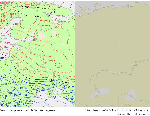 Surface pressure Arpege-eu Sa 04.05.2024 00 UTC