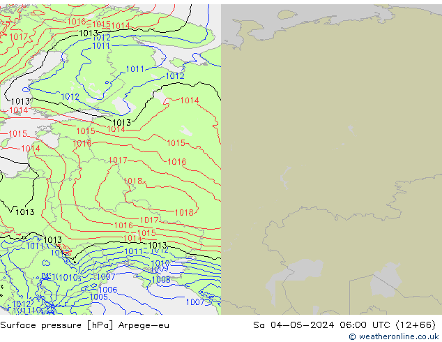 Surface pressure Arpege-eu Sa 04.05.2024 06 UTC