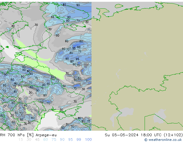 RV 700 hPa Arpege-eu zo 05.05.2024 18 UTC