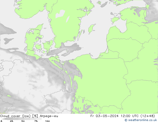 Bulutlar (düşük) Arpege-eu Cu 03.05.2024 12 UTC