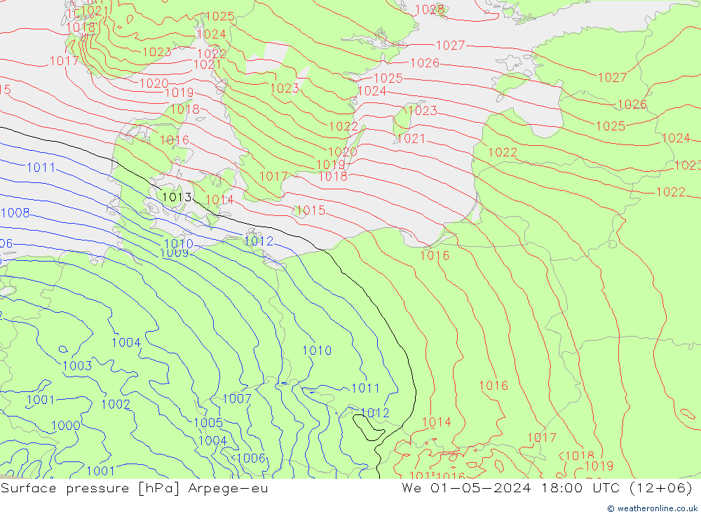 ciśnienie Arpege-eu śro. 01.05.2024 18 UTC